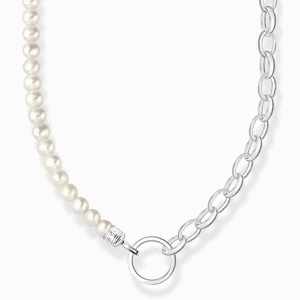 THOMAS SABO náhrdelník na charm White pearls and chain links KE2188-082-14