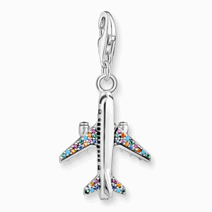 THOMAS SABO strieborný prívesok charm Colourful aeroplane 1914-342-7