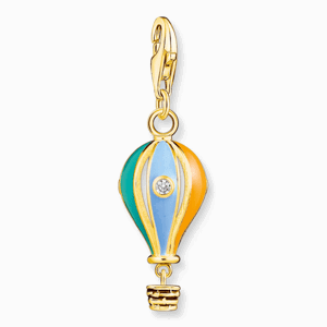 THOMAS SABO strieborný prívesok charm Colourful hot air balloon gold 1922-565-7