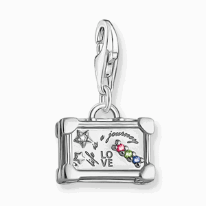 THOMAS SABO strieborný prívesok charm Colourful vintage suitcase 1936-318-7