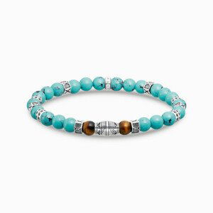 THOMAS SABO strieborný náramok Turquoise and tiger's eye A2087-364-7