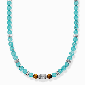 THOMAS SABO náhrdelník Turquoise and tiger's eye KE2180-364-17