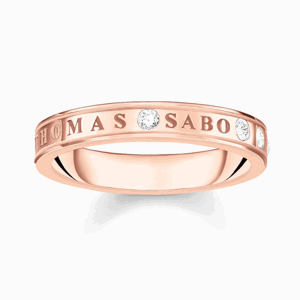 THOMAS SABO prsteň White stones rose gold plated TR2253-416-14