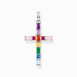 THOMAS SABO prívesok Cross with colourful stones PE939-073-7