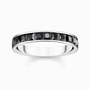 THOMAS SABO prsteň Black stones pavé TR2358-643-11