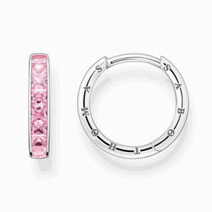 THOMAS SABO náušnice Pink stone pavé CR668-051-9