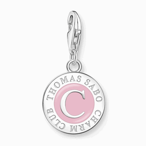 THOMAS SABO strieborný prívesok Member Charm with pink cold enamel 2096-007-9