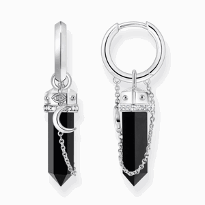 THOMAS SABO náušnice Onyx and chain CR722-641-11