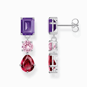 THOMAS SABO náušnice Pink and violet zirconia H2278-013-7