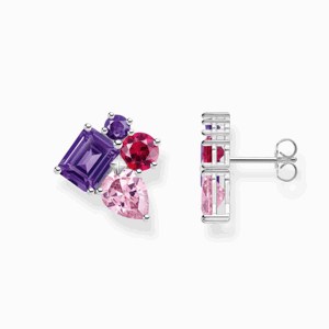 THOMAS SABO náušnice Pink and violet zirconia H2275-477-7