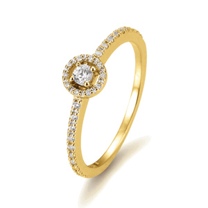 SOFIA DIAMONDS Prsteň 14 k žlté zlato s diamantmi 0,22 ct BE4105800YG
