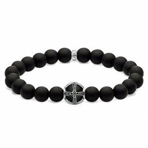 THOMAS SABO strieborný náramok Cross black A1928-812-11-L18