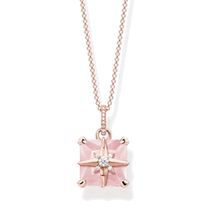 THOMAS SABO náhrdelník Pink stone with star KE1953-417-9-L45v