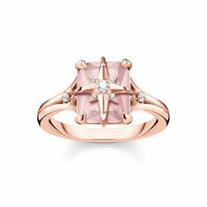 THOMAS SABO prsteň Pink stone with star TR2288-417-9