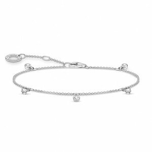 THOMAS SABO strieborný náramok White stones silver A1998-051-14-L19v