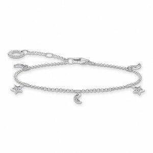 THOMAS SABO strieborný náramok Star & moon silver A1994-051-14-L19v