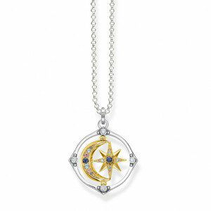 THOMAS SABO náhrdelník Star & Moon gold KE1983-556-7