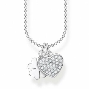 THOMAS SABO náhrdelník Cloverleaf with heart pavé KE2047-051-14-L45v