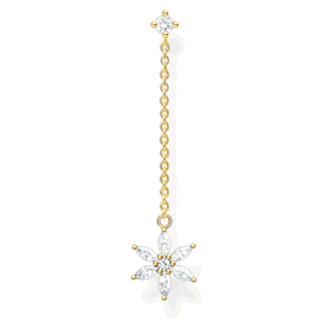 THOMAS SABO kusová náušnica Flower white stones gold H2198-414-14