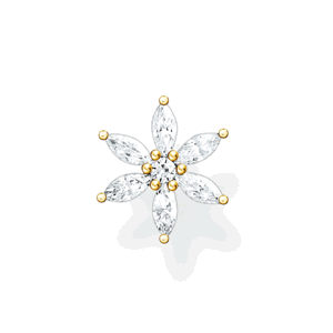 THOMAS SABO kusová náušnica Flower white stones gold H2196-414-14