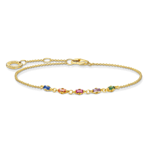 THOMAS SABO strieborný náramok Colourful stones gold A2024-488-7-L19V