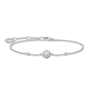 THOMAS SABO strieborný náramok Vintage shimmering pink opal colour effect A2023-166-7-L19V