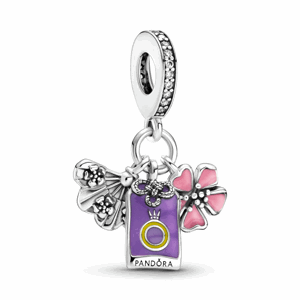 PANDORA korálka Japonská sakura, omamori a vejár 799326C01