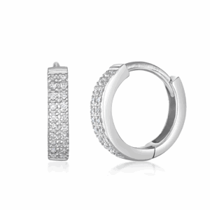 SOFIA DIAMONDS zlaté náušnice kruhy s diamantmi 0,12 ct AUBKIN24G0P-H-I