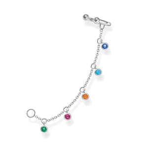 THOMAS SABO kusová náušnica Colourful stones EC0025-477-7