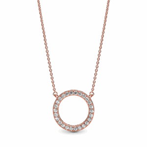 PANDORA pozlátený náhrdelník s kruhom 580515CZ-45