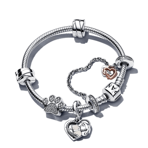 PANDORA náramok Cats and hearts 590702HV+2x799502C00+791714CZ+799546C01+789541C01-05