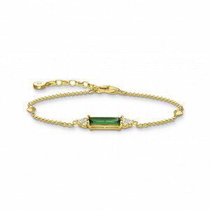 THOMAS SABO náramok Green stone gold A2018-971-6-L19V