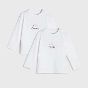 Sinsay - Súprava 2 tričiek - Biela