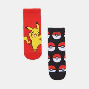 Sinsay - Súprava 2 párov ponožiek Pokémon - Červená