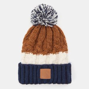 Sinsay - Čiapka beanie s brmbolcom - Oranžová