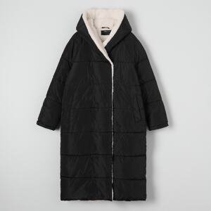 Sinsay - Prešívaná bunda s kapucňou - Čierna