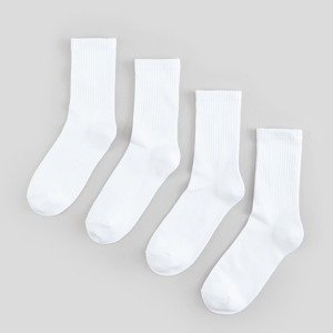 Sinsay - Súprava 4 párov ponožiek - Biela