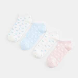 Sinsay - Súprava 4 párov ponožiek - Viacfarebná