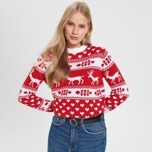 Sinsay - Vlnený sveter s nórskym vzorom - Viacfarebná