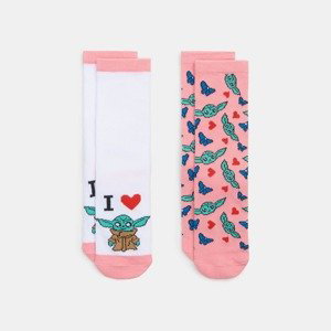 Sinsay - Súprava 2 párov ponožiek Star Wars - Ružová