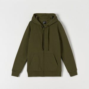 Sinsay - Mikina na zips - Khaki