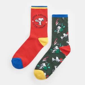 Sinsay - Súprava 2 párov ponožiek Snoopy - Čierna