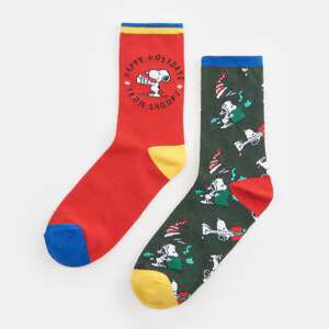 Sinsay - Súprava 2 párov ponožiek Snoopy - Čierna