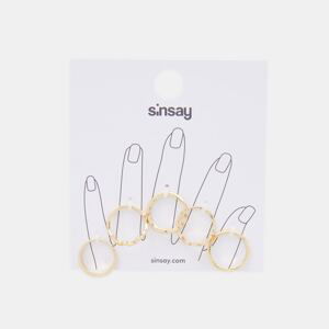 Sinsay - Súprava 5 prsteňov - Zlatá