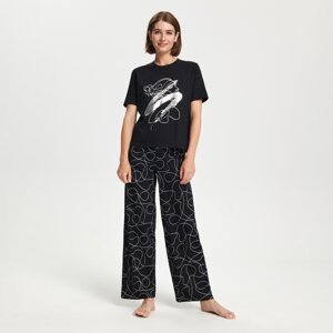 Sinsay - Bavlnené pyžamo - Čierna