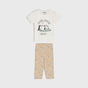 Sinsay - Pyžamo Snoopy - Béžová