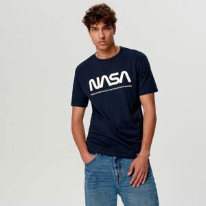 Sinsay - Tričko NASA - Tmavomodrá