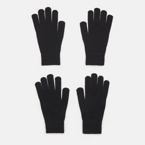 Sinsay - Súprava 2 párov rukavíc - Čierna