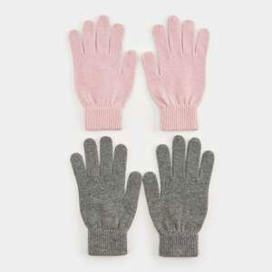 Sinsay - Súprava 2 párov rukavíc - Ružová
