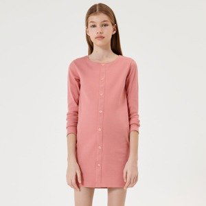 Sinsay - Šaty z prúžkovaného úpletu - Ružová